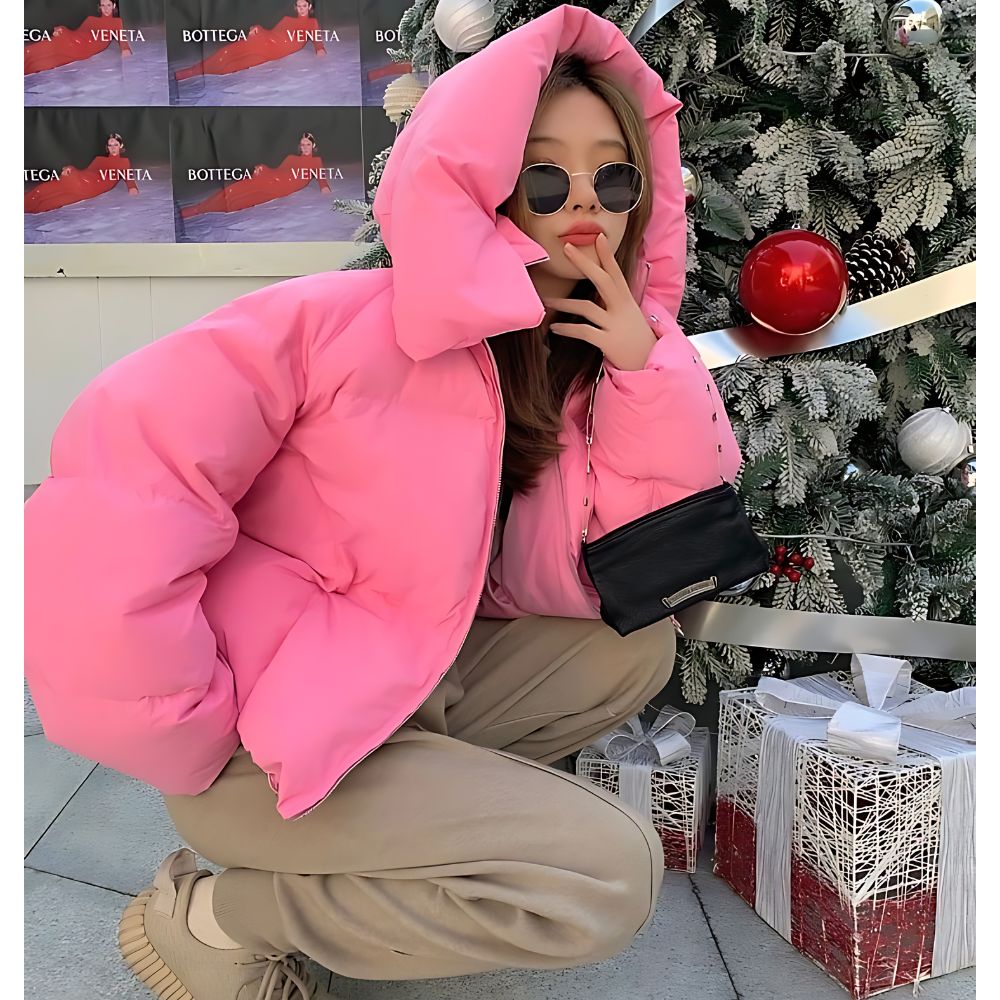 frost daunenjacke mit kapuze damen