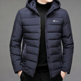 Herren Winter-Daunenparka mit Kapuze