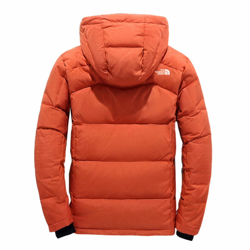 schwarze daunenjacke herren mit kapuze