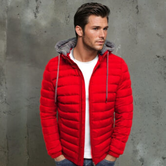 Kurze, schlanke und taillierte Daunenjacke für Herren