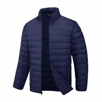 Dünne Daunenjacke mit Stehkragen für Männer